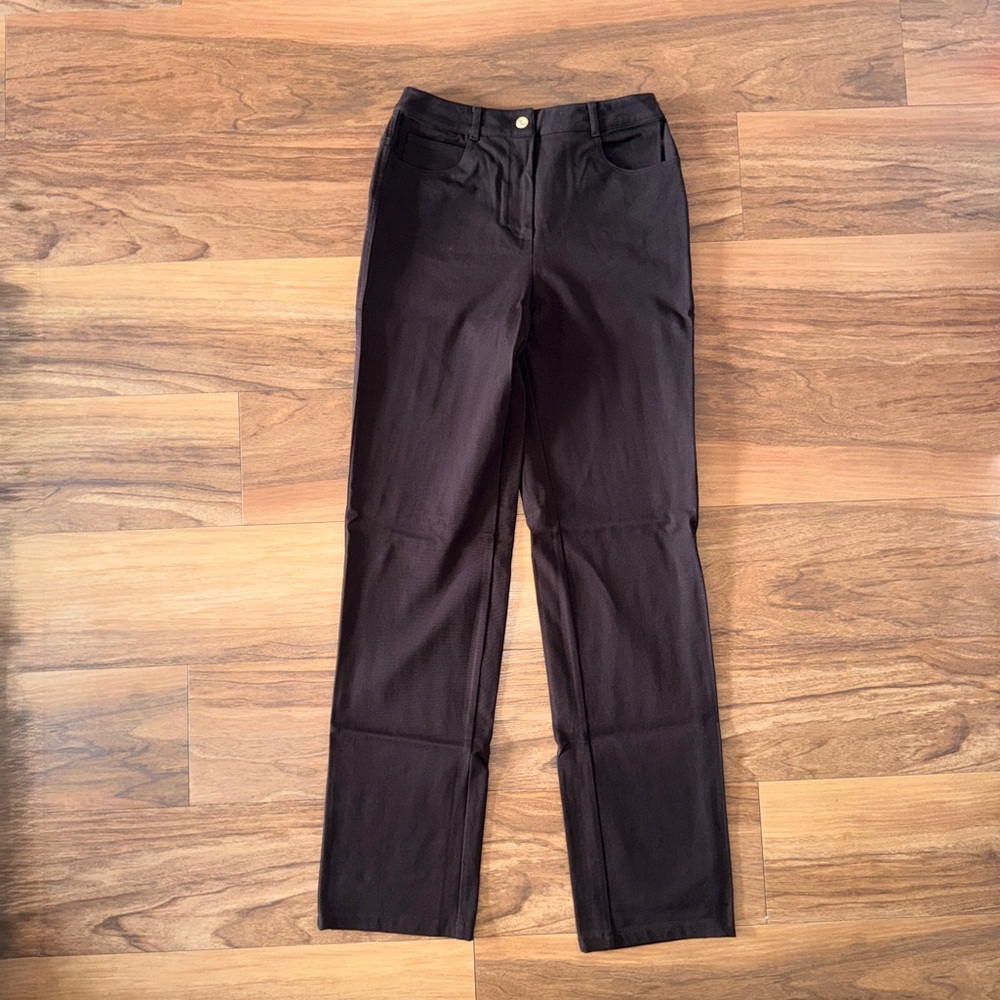 St. John chocolate brown straight leg trousers. Size 4
